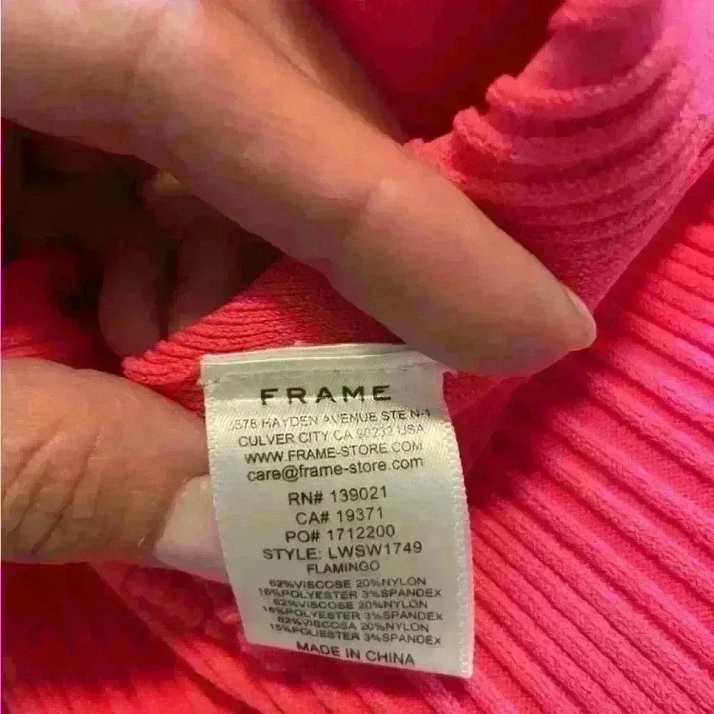 FRAME pink ribbed knit dress, size small - Picture 7 of 8